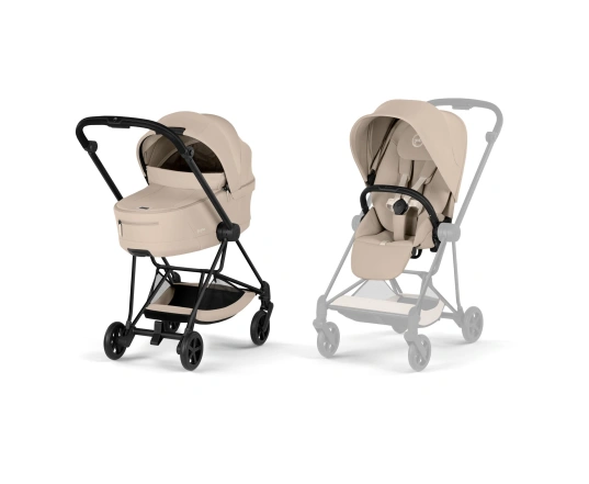 Коляска 2 в 1 Cybex MIOS Style Collection 5.0 - cozy beige (шасі Matt Black)