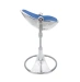Стульчик для кормления Bloom Fresco Silver в комплекте с вкладышами из экокожи - Riviera blue