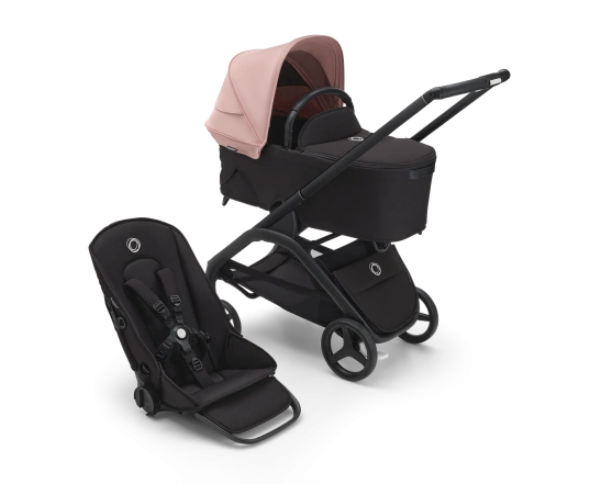 Универсальная коляска 2в1 Bugaboo DRAGONFLY - black/midnight black morning pink