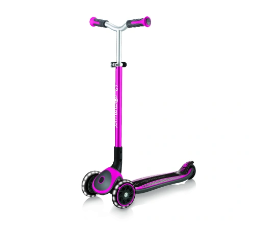 Самокат GLOBBER серії MASTER LIGHTS рожевий, колеса з підсвіткою, 50кг, 4+