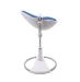 Стульчик для кормления Bloom Fresco White в комплекте с вкладышами из экокожи - Riviera blue