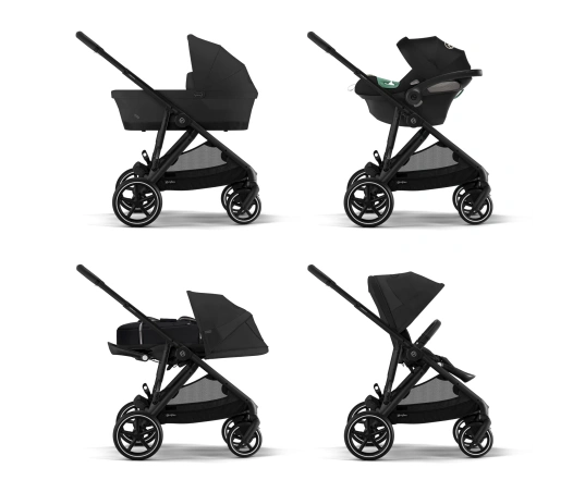 Универсальная коляска 2 в 1 Cybex GAZELLE S - BLK Moon Black