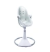 Стульчик для кормления Bloom Fresco White в комплекте с вкладышами из экокожи - Lunar silver