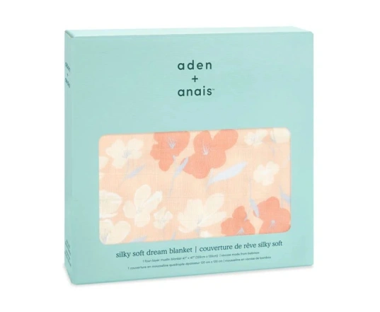 Ковдра з бамбукового мусліну ADEN+ANAIS Koi Pond-Cherry Blossoms (120*120см)