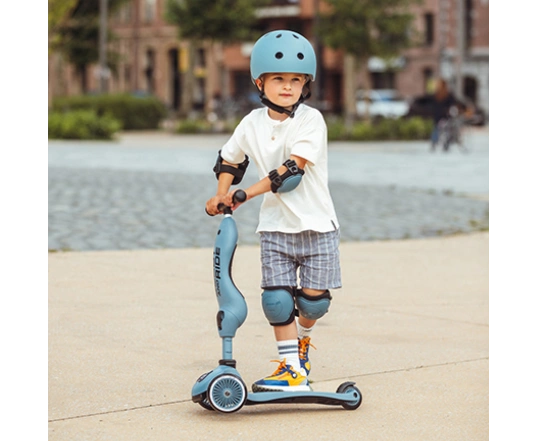 Комплект захисний дитячий Scoot and Ride, сіро-синій, для дитини XXS, до 25 кг