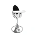 Стульчик для кормления Bloom Fresco Silver в комплекте с хлопковыми вкладышами - Midnight black