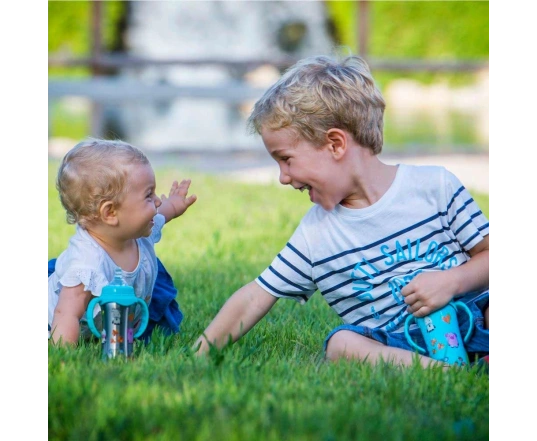 Термопоїльник Miniland Thermobaby Silver з соскою 180мл