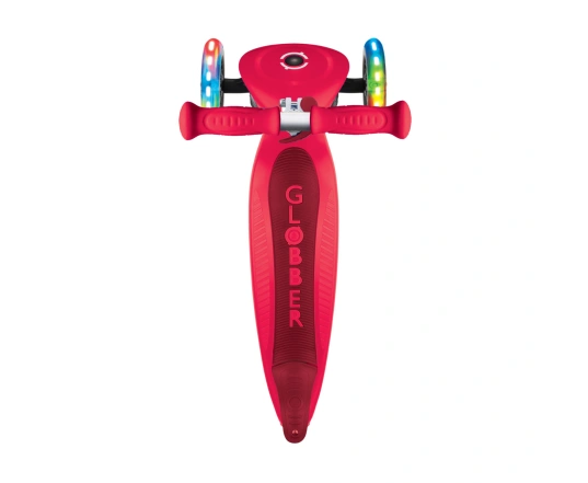 Самокат GLOBBER серії PRIMO FOLDABLE LIGHTS, червоний, колеса з підсвіткою, 50кг, 3+