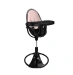 Стульчик для кормления Bloom Fresco Black в комплекте с хлопковыми вкладышами - Blush pink