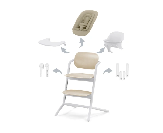 Стульчик для кормления 4 в 1 Cybex LEMO - sand white