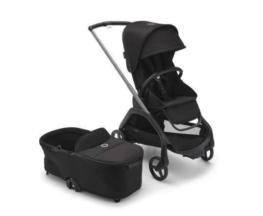 Универсальная коляска 2в1 Bugaboo DRAGONFLY - black/grey melange midnight black