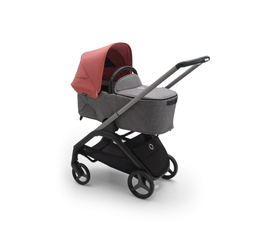 Универсальная коляска 2в1 Bugaboo Dragonfly Sunrise red/Grey mélange-Grey mélange
