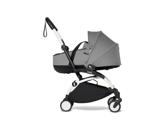 Універсальна коляска Stokke YOYO³ + люлька Bassinet  BABYZEN Grey (шасі White)