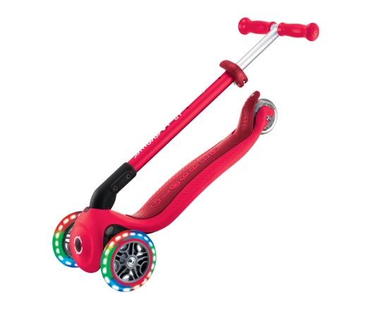 Самокат GLOBBER серії PRIMO FOLDABLE LIGHTS, червоний, колеса з підсвіткою, 50кг, 3+