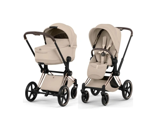 Коляска Cybex PRIAM Style Collection 5.0 - cozy beige (шасі Rosegold)