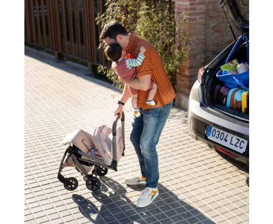 Прогулянкова коляска Joolz AER 2 зі слінгом Wildride - sandy taupe