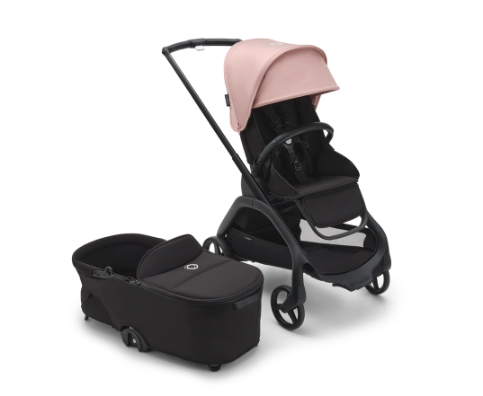Универсальная коляска 2в1 Bugaboo DRAGONFLY - black/midnight black morning pink