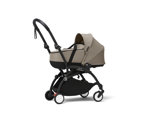 Универсальная коляска 2 в 1 с люлькой newborn shell Stokke YOYO³ Taupe (шасси Black)