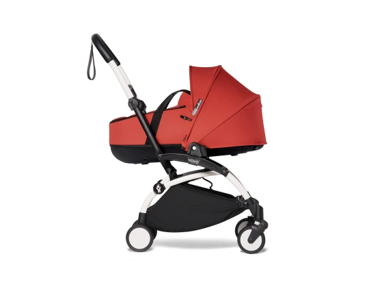  Універсальна коляска 2 в 1 Stokke YOYO³ + люлька Bassinet  BABYZEN Red (шасі White)