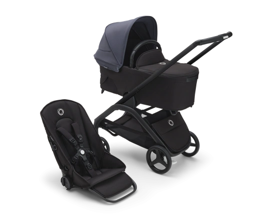 Универсальная коляска 2в1 Bugaboo DRAGONFLY - black/midnight black stormy blue