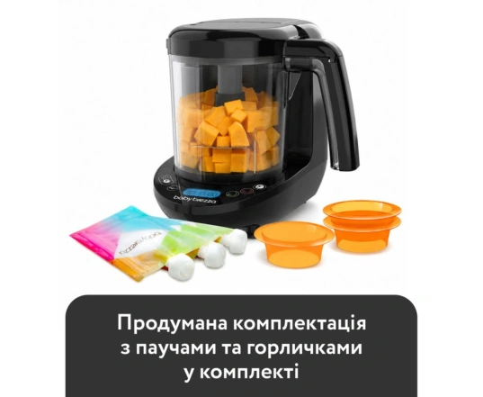 Блендер-пароварка BabyBrezza ONE STEP DELUXE - черный