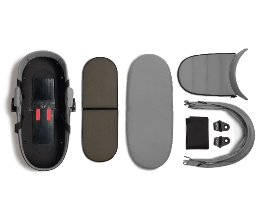 Універсальна коляска Stokke YOYO³ + люлька Bassinet  BABYZEN Grey (шасі Black)