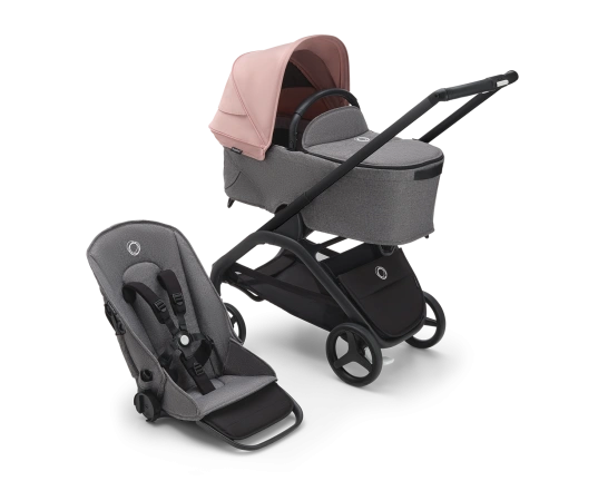 Универсальная коляска 2в1 Bugaboo DRAGONFLY - grafite/midnight black morning pink