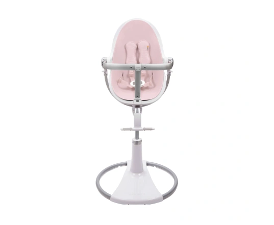 Стульчик для кормления Bloom Fresco White в комплекте с вкладышами из экокожи - Rosewater