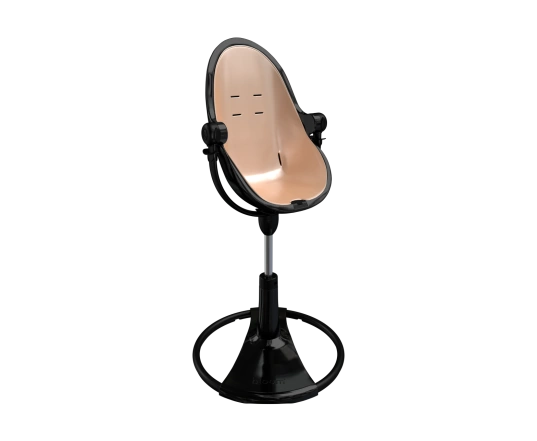 Стульчик для кормления Bloom Fresco Black в комплекте с вкладышами из экокожи - Rose Gold