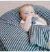 Подарунковий набір Aden + Anais пелюшка з трикотажного мусліну + шапочка navy stripe