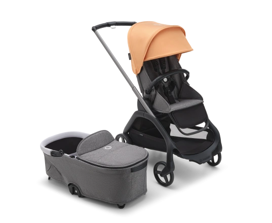 Универсальная коляска 2в1 Bugaboo DRAGONFLY - grafite/grey melange island coral