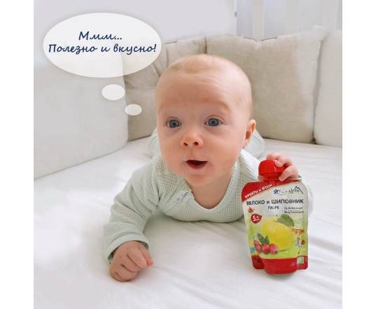 Пюре Fleur Alpine - Яблоко и шиповник 90г.