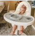 Стульчик для кормления Bloom Fresco Silver в комплекте с хлопковыми вкладышами - Coconut white
