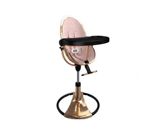 Стульчик для кормления Bloom Fresco Rose gold в комплекте с хлопковыми вкладышами - Blush pink