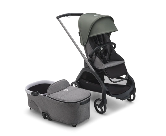 Универсальная коляска 2в1 Bugaboo DRAGONFLY - grafite/grey melange forest green