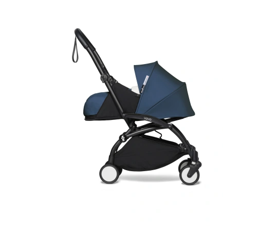 Універсальна коляска 2 в 1 Stokke YOYO³ + компактна люлька BABYZEN AF Blue Air France (шасі Black)