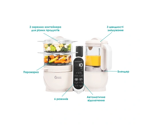 Блендер - пароварка Babymoov Nutribaby+ Beige
