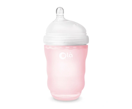 Силиконовая антиколиковая бутылочка Olababy GentleBottle Rose 240 мл