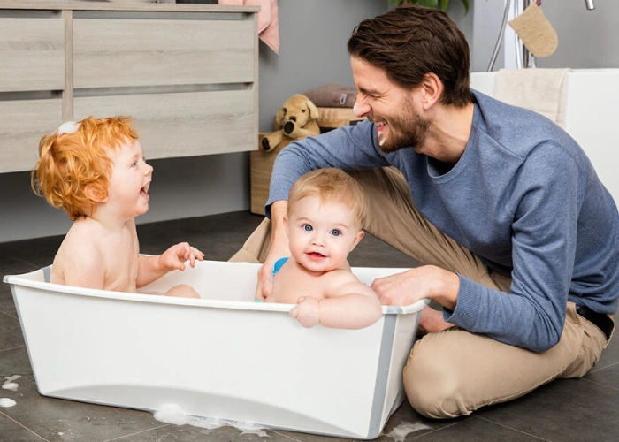 Stokke FLEXI BATH XL синя – складна дитяча ванночка-35 - зображення