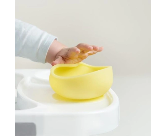 Силиконовая мисочка на присоске с крышкой Olababy Lemon
