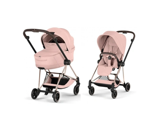 Коляска 2 в 1 Cybex MIOS Style Collection 5.0 - peach pink (шасі Rosegold)