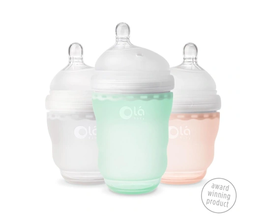Силиконовая антиколиковая бутылочка Olababy GentleBottle Coral 240 мл