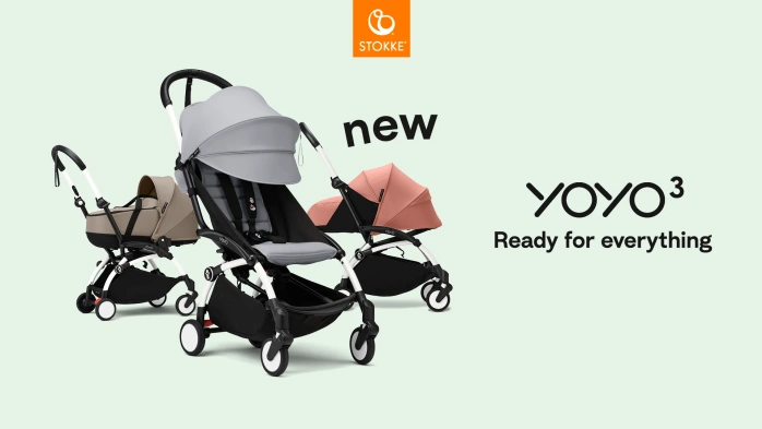 Купить Универсальная коляска 2 в 1 с люлькой newborn shell Stokke YOYO³ Aqua (шасси Black) с доставкой по Украине | KIDSLINE-66 - изображение