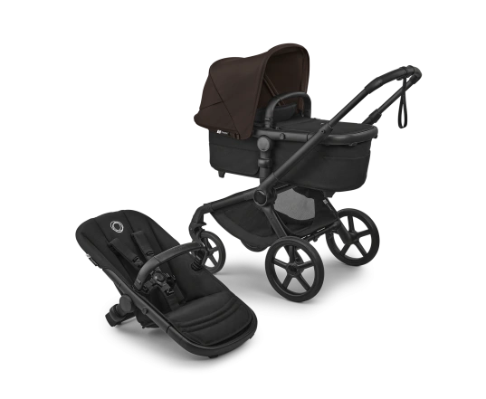 Универсальная коляска 2в1 Bugaboo FOX 5 RENEW - black/heritage black cocoa brown