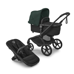 Универсальная коляска 2в1 Bugaboo FOX 5 RENEW - black/heritage black fern green - изображение