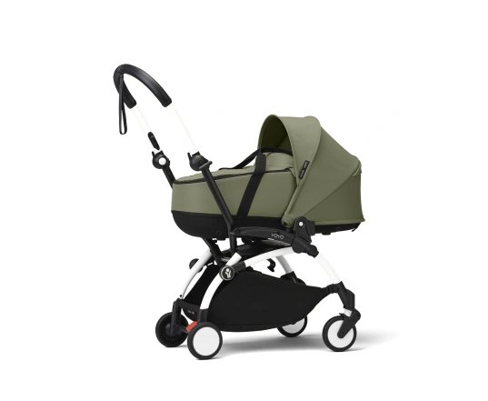 Универсальная коляска 2 в 1 с люлькой newborn shell Stokke YOYO³ Olive (шасси White)