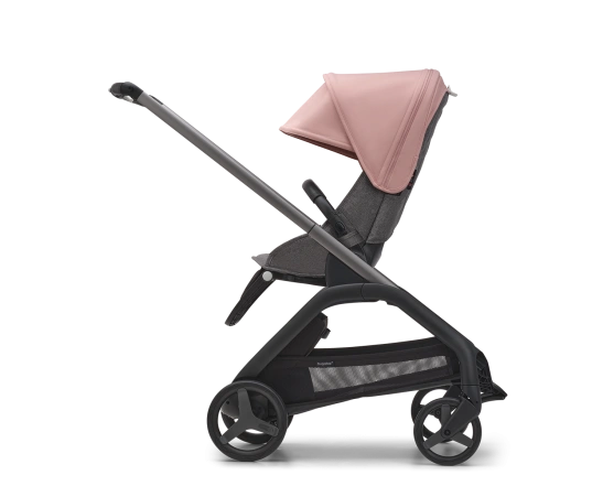Прогулочная коляска Bugaboo DRAGONFLY - graphite/grey melange morning pink