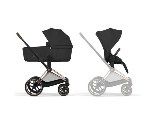 Коляска Cybex PRIAM Style Collection 5.0 - sepia black (шасі Rosegold)