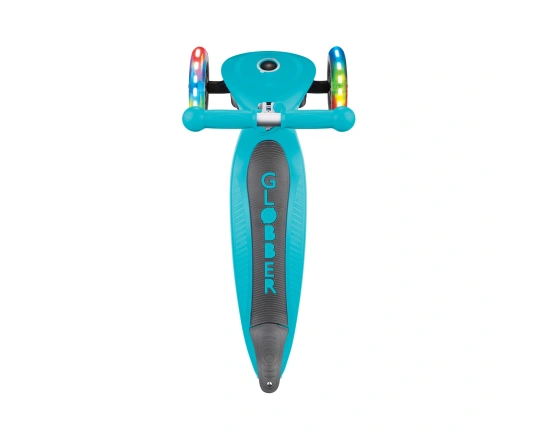 Самокат GLOBBER серії PRIMO FOLDABLE LIGHTS, бірюзовий, колеса з підсвіткою, 50кг, 3+