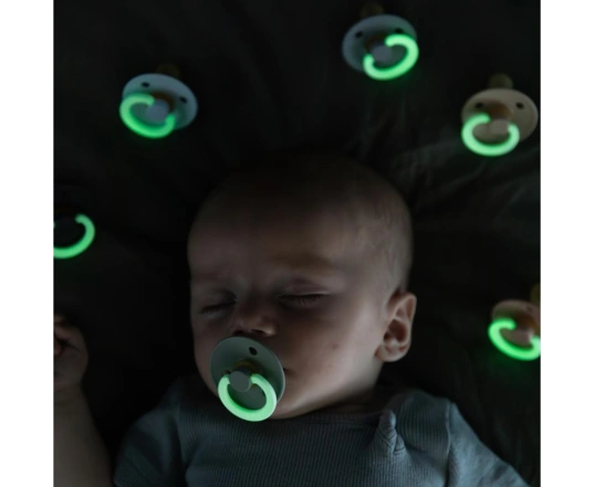 Пустушка BIBS Pacifier Colour Latex Size 1 Sand GLOW